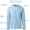 image:imageGildan Adult Ultra Cotton Long Sleeve TShirt Style G2400 MultipackAsh Grey