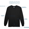 image:imageGildan Adult Ultra Cotton Long Sleeve TShirt Style G2400 MultipackBlack