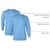 image:imageGildan Adult Ultra Cotton Long Sleeve TShirt Style G2400 MultipackCarolina Blue