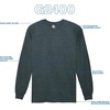 image:imageGildan Adult Ultra Cotton Long Sleeve TShirt Style G2400 MultipackDark Heather