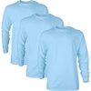 image:imageGildan Adult Ultra Cotton Long Sleeve TShirt Style G2400 MultipackLight Blue