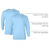 image:imageGildan Adult Ultra Cotton Long Sleeve TShirt Style G2400 MultipackLight Blue