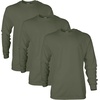 image:imageGildan Adult Ultra Cotton Long Sleeve TShirt Style G2400 MultipackMilitary Green