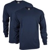 image:imageGildan Adult Ultra Cotton Long Sleeve TShirt Style G2400 MultipackNavy