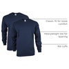 image:imageGildan Adult Ultra Cotton Long Sleeve TShirt Style G2400 MultipackNavy