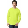 image:imageGildan Adult Ultra Cotton Long Sleeve TShirt Style G2400 MultipackSafety Green