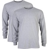 image:imageGildan Adult Ultra Cotton Long Sleeve TShirt Style G2400 MultipackSport Grey