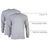 image:imageGildan Adult Ultra Cotton Long Sleeve TShirt Style G2400 MultipackSport Grey