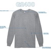 image:imageGildan Adult Ultra Cotton Long Sleeve TShirt Style G2400 MultipackSport Grey