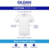 image:imageGildan Mens Cotton Stretch TShirts MultipackArtic White Vneck 3pack
