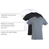 image:imageGildan Mens Cotton Stretch TShirts MultipackWhiteBlack SootGrey Flannel Crew 3pack