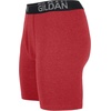 image:imageGildan Mens Underwear Cotton Stretch Boxer Briefs MultipackBlkHeather NavyStripeHeather Red