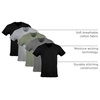 image:imageGildan Mens VNeck TShirts Multipack Style G1103BlackSport GreyCharcoalMilitary Green 5pack