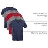 image:imageGildan Mens VNeck TShirts Multipack Style G1103NavyCharcoalCardinal Red 5pack