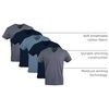 image:imageGildan Mens VNeck TShirts Multipack Style G1103NavyHeather NavyIndigo Blue 5pack