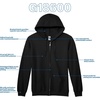 image:imageGildan unisexadult Fleece Zip Hoodie Sweatshirt Style G18600 MultipackBlack