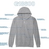 image:imageGildan unisexadult Fleece Zip Hoodie Sweatshirt Style G18600 MultipackSport Grey