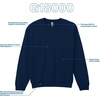 image:imageUnderground Printing Unisex Adult Fleece Crewneck Sweatshirt Style G18000 MultipackNavy
