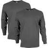 image:imageGildan Adult Ultra Cotton Long Sleeve TShirt Style G2400 MultipackCharcoal