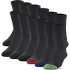 image:imageGildan Mens Polyester Half Cushion MidCrew Socks 12packAssorted