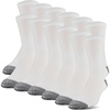 image:imageGildan Mens Polyester Half Cushion MidCrew Socks 12packWhite