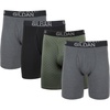 image:imageGildan Mens Underwear Cotton Stretch Boxer Briefs MultipackHeather Dark GreyGreen MidnightBlk