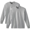 image:imageGildan Youth Ultra Cotton Long Sleeve TShirt Style G2400B 2PackSport Grey