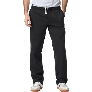 image:imageGildan Adult Fleece Open Bottom Sweatpants with Pockets Style G18300Black