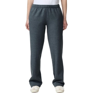 image:imageGildan Adult Fleece Open Bottom Sweatpants with Pockets Style G18300Dark Heather