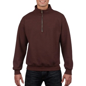 image:imageGildan Adult Fleece QuarterZip Cadet Collar Sweatshirt Style G18800Russet