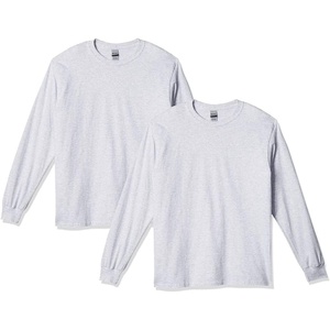 image:imageGildan Adult Ultra Cotton Long Sleeve TShirt Style G2400 MultipackAsh Grey