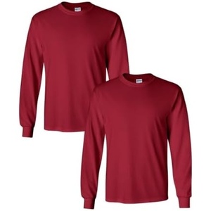 image:imageGildan Adult Ultra Cotton Long Sleeve TShirt Style G2400 MultipackCardinal Red 2 Pack