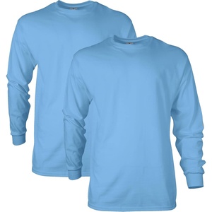 image:imageGildan Adult Ultra Cotton Long Sleeve TShirt Style G2400 MultipackCarolina Blue