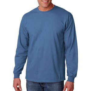 image:imageGildan Adult Ultra Cotton Long Sleeve TShirt Style G2400 MultipackIndigo Blue