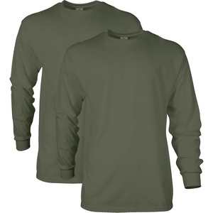 image:imageGildan Adult Ultra Cotton Long Sleeve TShirt Style G2400 MultipackMilitary Green