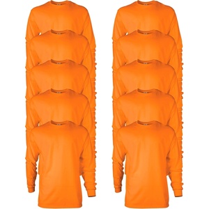 image:imageGildan Adult Ultra Cotton Long Sleeve TShirt Style G2400 MultipackS Orange 10pack