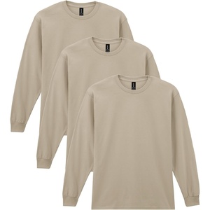 image:imageGildan Adult Ultra Cotton Long Sleeve TShirt Style G2400 MultipackSand