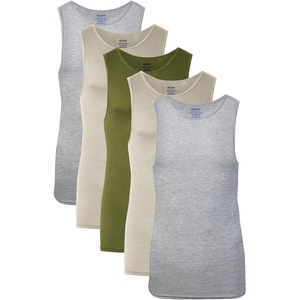 image:imageGildan Mens AShirts Tanks MultipackSport GreyBoneSea Kelp 5pack