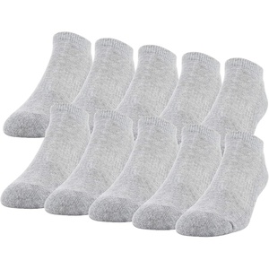 image:imageGildan Mens Active Cotton No Show Socks 10PackGrey Heather