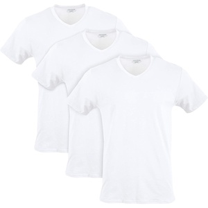 image:imageGildan Mens Cotton Stretch TShirts MultipackArtic White Vneck 3pack