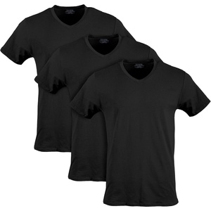 image:imageGildan Mens Cotton Stretch TShirts MultipackBlack Soot Vneck 3pack