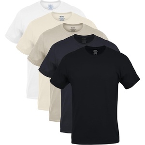 image:imageGildan Mens Crew TShirts Multipack Style G1100BlackOdyssey GreyBoneCreamWhite 5pack