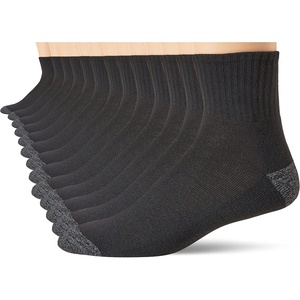 image:imageGildan Mens Polyester Half Cushion Ankle Socks 12PairsBlack