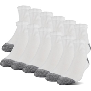 image:imageGildan Mens Polyester Half Cushion Ankle Socks 12PairsWhite