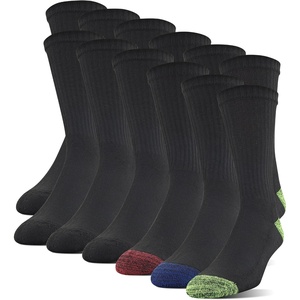 image:imageGildan Mens Polyester Half Cushion Crew Socks 12pairsAssorted
