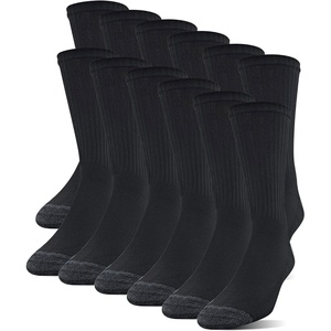 image:imageGildan Mens Polyester Half Cushion Crew Socks 12pairsBlack
