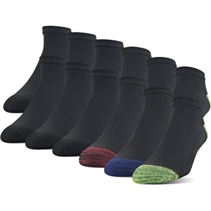 image:imageGildan Mens Polyester Half Cushion No Show Socks 12packAssorted