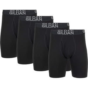 image:imageGildan Mens Underwear Cotton Stretch Boxer Briefs MultipackBlack Soot