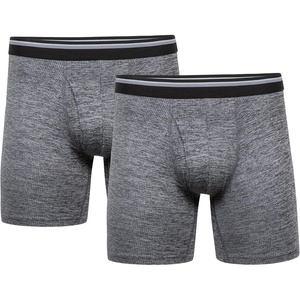 image:imageGildan Mens Underwear Performance DriftKnit Modern Boxer Briefs 2PackCaviar Heather Reg Leg Boxer Brief