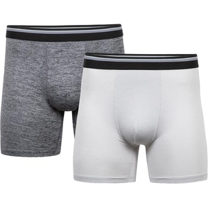 image:imageGildan Mens Underwear Performance DriftKnit Modern Boxer Briefs 2PackCaviar HeatherGrey Violet Heather Trunk